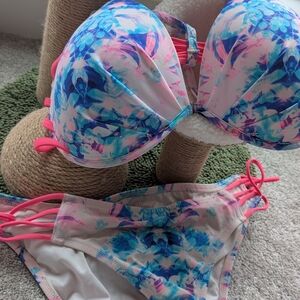 Victoria's Secret Blue and Pink Bikini